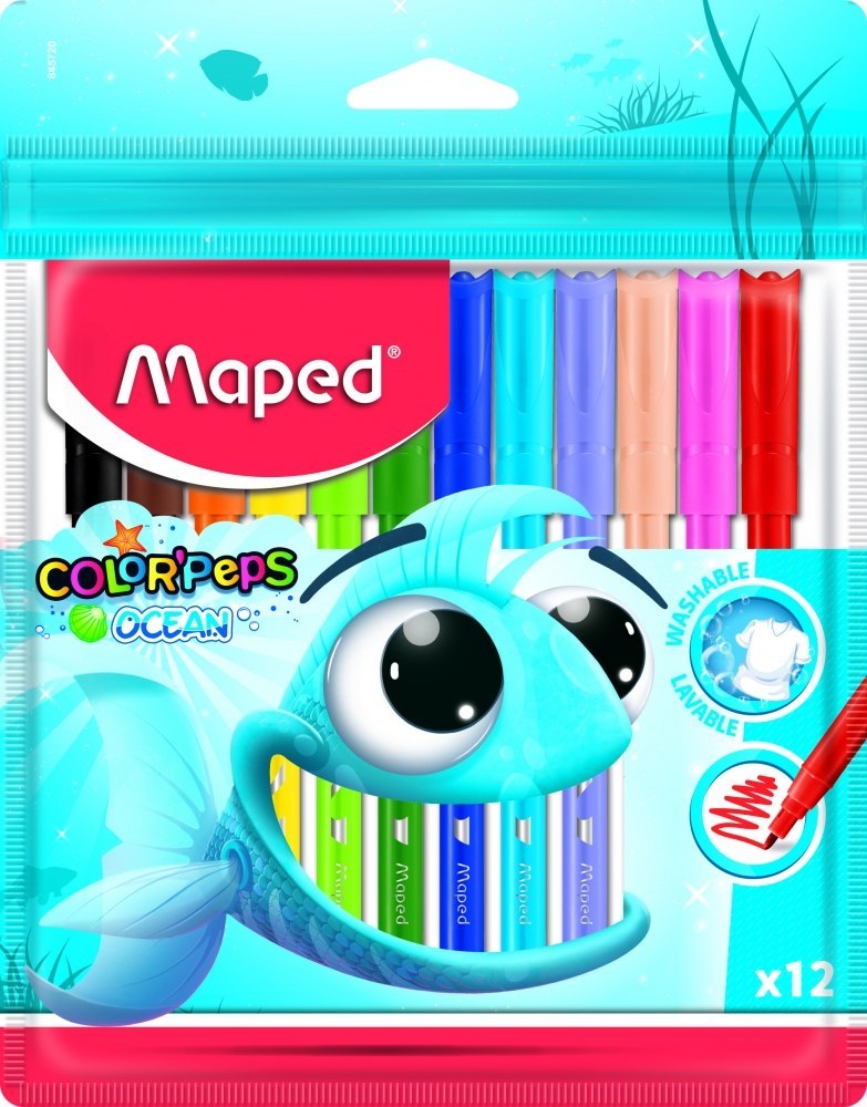 COLORPEPS OCEAN FILZSPITZEN 12 STÜCK ZIP CASE 12 MAPED MAPED